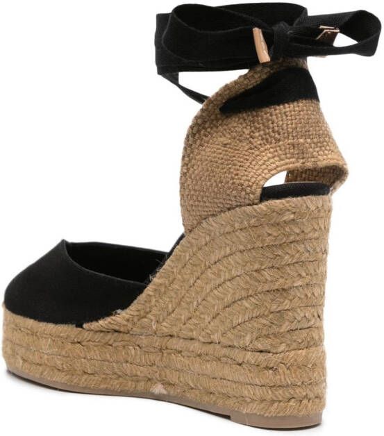 Castañer Espadrilles met plateauzool Zwart