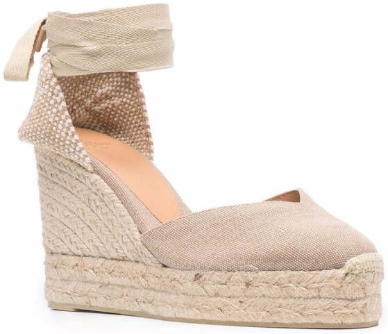 Castañer Chiara espadrilles met sleehak Beige