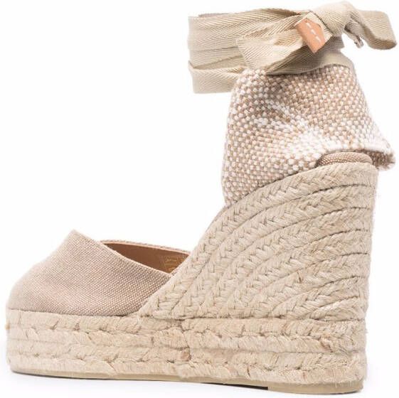 Castañer Chiara espadrilles met sleehak Beige