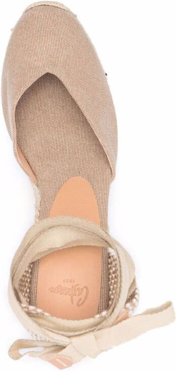 Castañer Chiara espadrilles met sleehak Beige