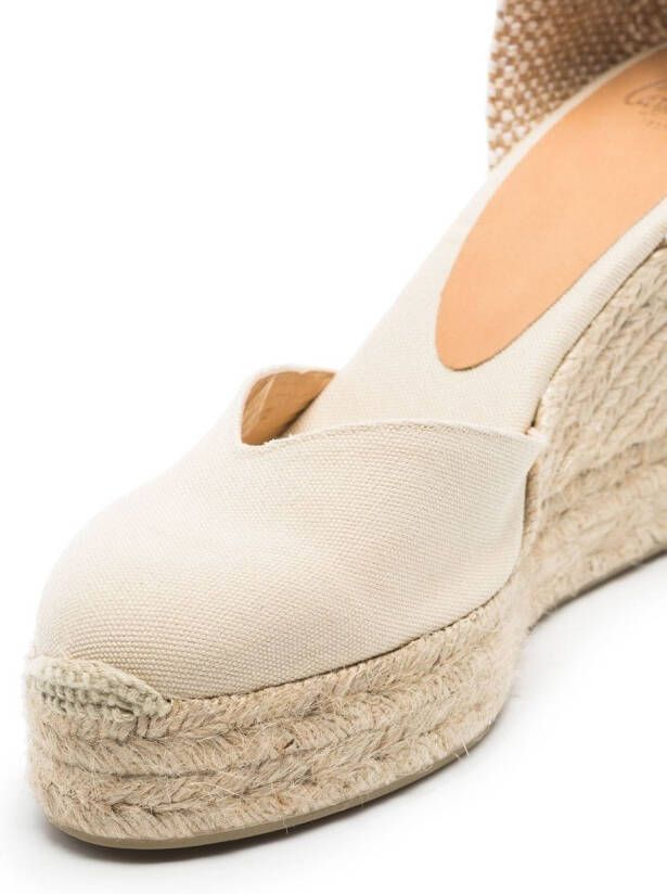 Castañer Chiara espadrilles met sleehak Beige