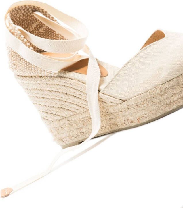 Castañer Chiara espadrilles met sleehak Beige