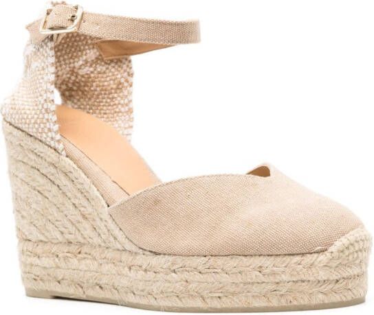 Castañer Chiara espadrilles met sleehak Beige