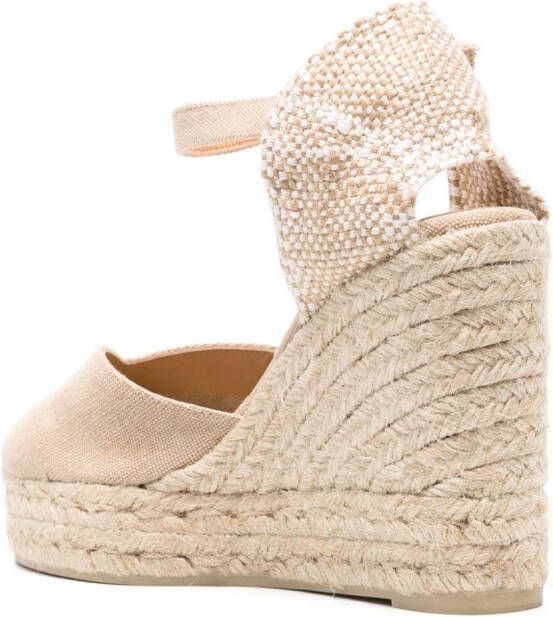 Castañer Chiara espadrilles met sleehak Beige