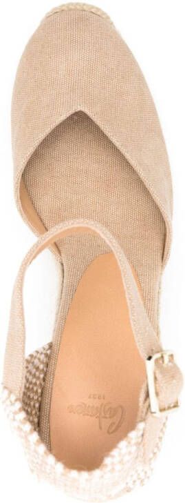 Castañer Chiara espadrilles met sleehak Beige