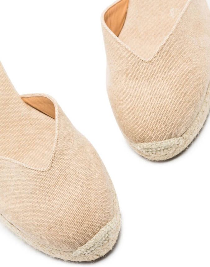 Castañer Chiara sandalen met sleehak Beige