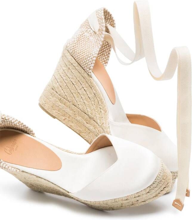 Castañer Chiara sandalen met sleehak Wit