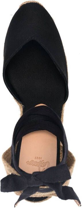 Castañer Chiara sandalen met sleehak Zwart