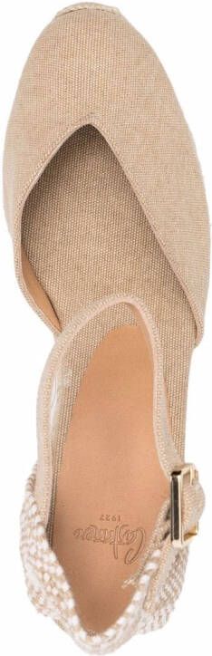 Castañer Chiarita espadrilles met sleehak Beige