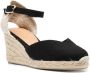 Castañer Chiarita espadrilles met sleehak Zwart - Thumbnail 2