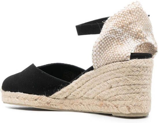 Castañer Chiarita espadrilles met sleehak Zwart