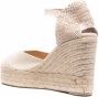 Castañer Chiarita sandalen met sleehak Beige - Thumbnail 3