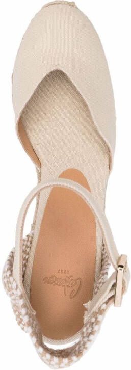 Castañer Chiarita sandalen met sleehak Beige