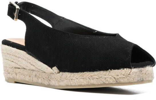 Castañer Dosalia sandalen met sleehak Zwart