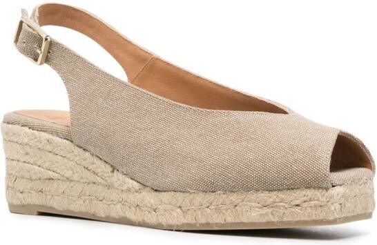 Castañer Dosalia espadrilles met sleehak Beige