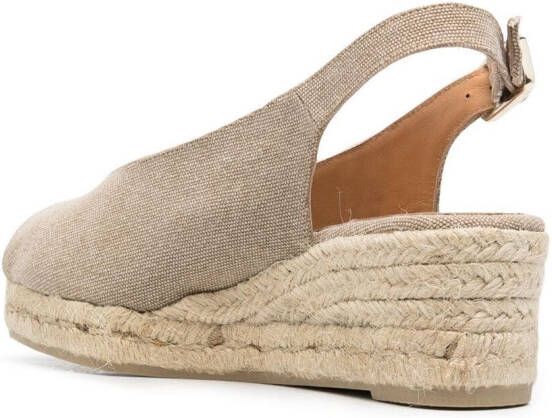 Castañer Dosalia espadrilles met sleehak Beige