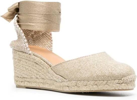 Castañer Espadrille pumps met sleehak Beige