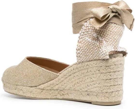 Castañer Espadrille pumps met sleehak Beige