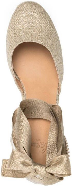 Castañer Espadrille pumps met sleehak Beige