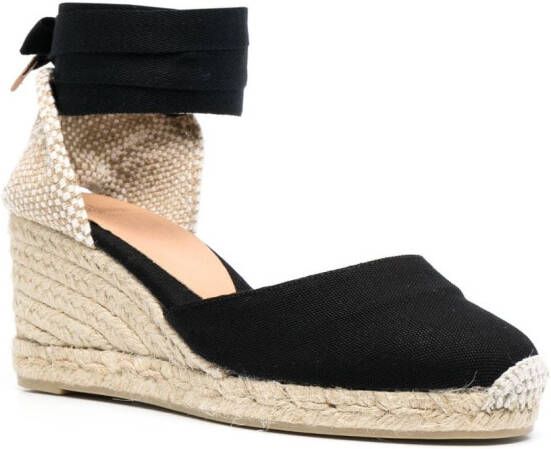 Castañer Espadrille pumps met sleehak Zwart