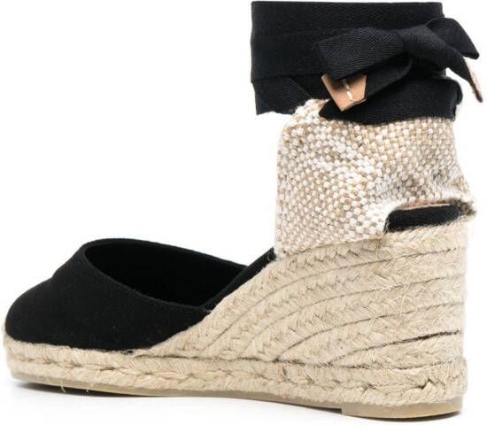 Castañer Espadrille pumps met sleehak Zwart