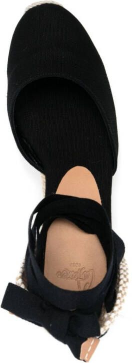 Castañer Espadrille pumps met sleehak Zwart