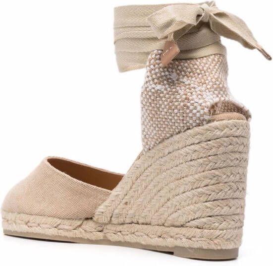 Castañer Espadrilles met plateauzool Beige