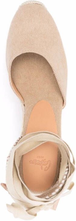 Castañer Espadrilles met plateauzool Beige