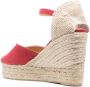 Castañer 110 mm Bianca espadrilles met sleehak Rood - Thumbnail 3