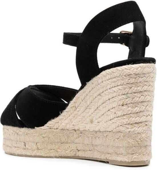 Castañer Espadrilles met plateauzool Zwart