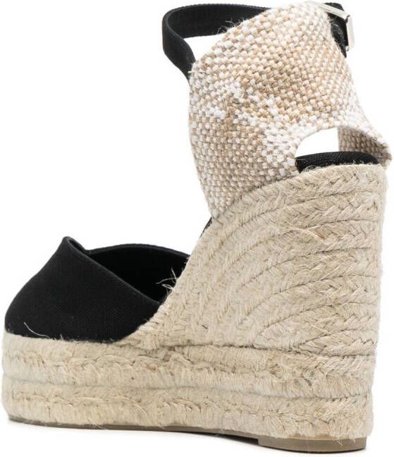 Castañer Espadrilles met plateauzool Zwart