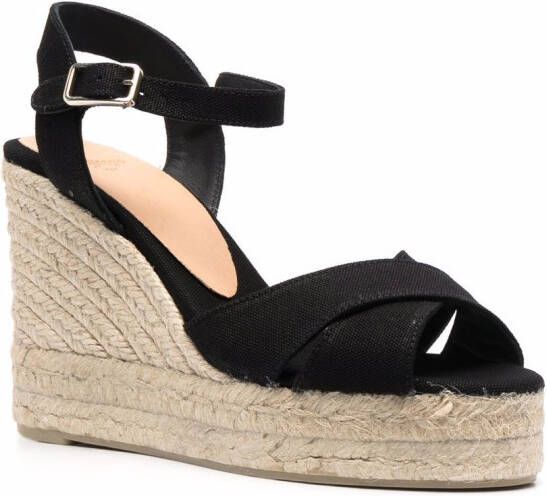 Castañer Espadrilles met plateauzool Zwart