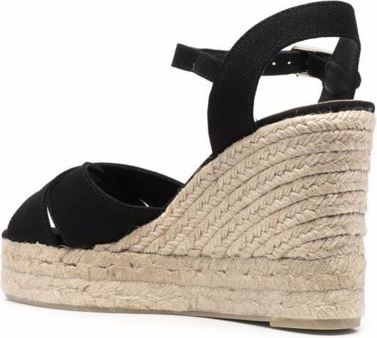 Castañer Espadrilles met plateauzool Zwart