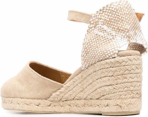 Castañer Espadrilles met sleehak Beige