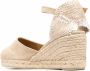 Castañer Espadrilles met sleehak Beige - Thumbnail 3