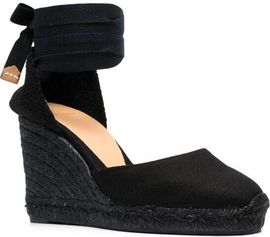 Castañer Espadrilles met sleehak Zwart