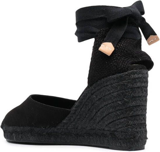 Castañer Espadrilles met sleehak Zwart