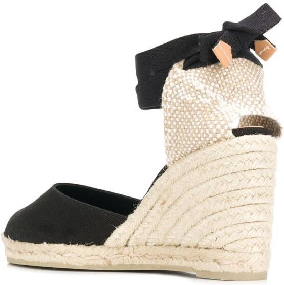 Castañer Espadrilles met sleehak Zwart