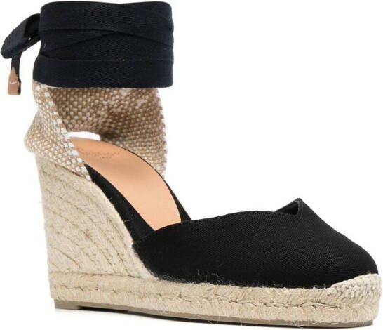 Castañer Espadrilles met sleehak Zwart