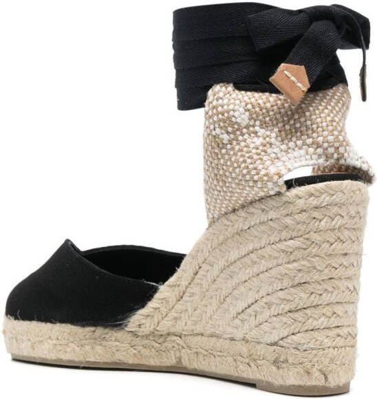 Castañer Espadrilles met sleehak Zwart