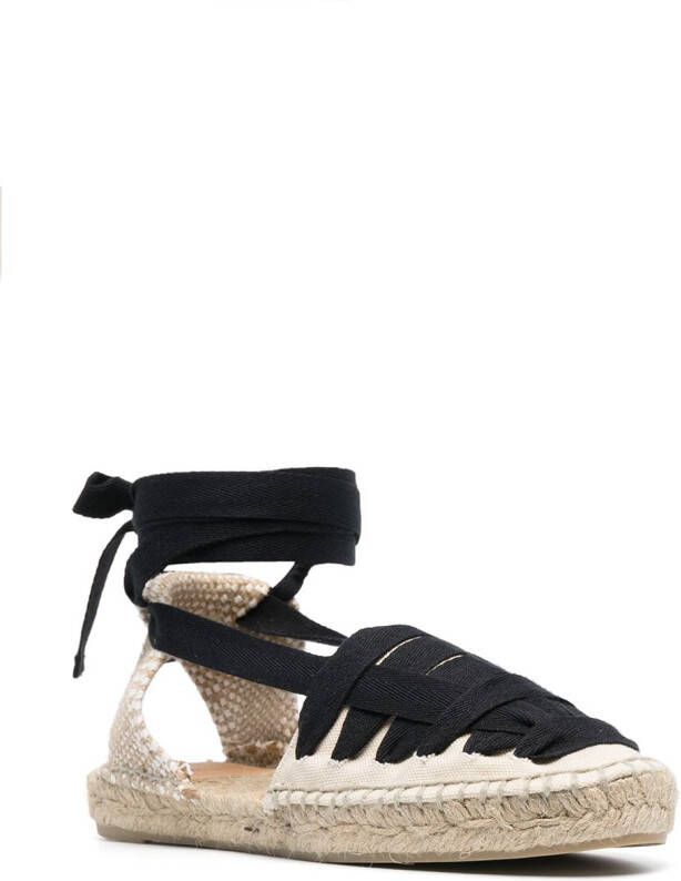 Castañer Espadrilles met strikdetail Beige