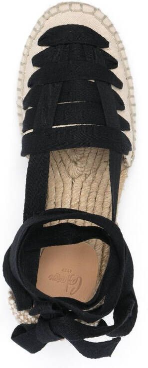 Castañer Espadrilles met strikdetail Beige
