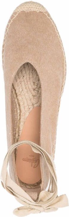 Castañer Espadrilles met veters Beige