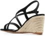 Castañer Fernanda espadrille sandalen met sleehak Zwart - Thumbnail 3