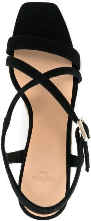 Castañer Fernanda espadrille sandalen met sleehak Zwart