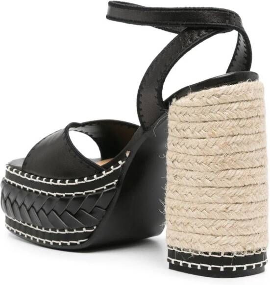 Castañer Fiyi sandalen met plateauzool Zwart