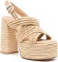 Castañer Fulvia gestreepte sandalen Beige - Thumbnail 2