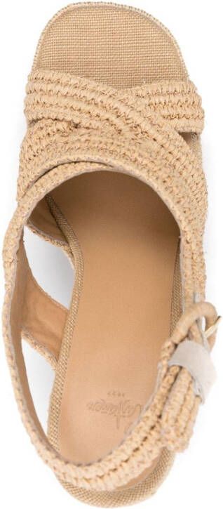 Castañer Fulvia gestreepte sandalen Beige