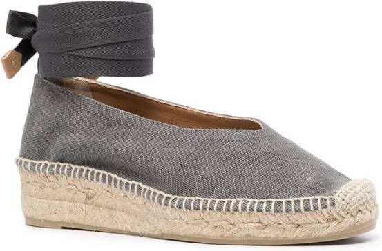 Castañer Gea espadrilles met sleehak Grijs