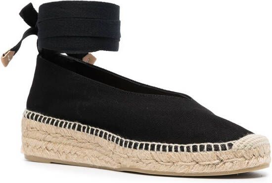 Castañer Gea espadrilles met sleehak Zwart